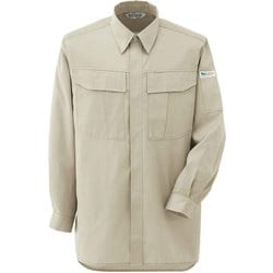 RCS [ミドリ安全 春夏 エコ帯電防止 男女ペア長袖シャツ ベージュ SS]