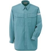 RCS [ミドリ安全 春夏 エコ帯電防止 男女ペア長袖シャツ ミストブルー SS]