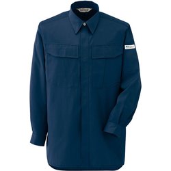 RCS [ミドリ安全 春夏 エコ帯電防止 男女ペア長袖シャツ ネイビー SS]