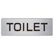 RS6-6 [ユニット 室名表示板 TOILET アルミ(ヘアライン) 50×150×2厚]