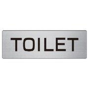 RS6-6 [ユニット 室名表示板 TOILET アルミ(ヘアライン) 50×150×2厚]