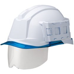SC-19PCLS-ID-RA3-ALPHA-W/BL [ミドリ安全 IDケース付ヘルメット(ワイドシールド付) SC-19PCLS-ID RA3 α ホワイト/ブルー]