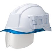 SC-19PCLS-ID-RA3-ALPHA-W/BL [ミドリ安全 IDケース付ヘルメット(ワイドシールド付) SC-19PCLS-ID RA3 α ホワイト/ブルー]