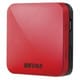 Wi-Fiルーター AirStation（エアステーション） Wi-Fi 5（11ac）対応 433＋150Mbps トラベルルーター（ホテル用） パッションレッド WMR-433W2-PR