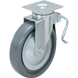 スガツネ工業 重量用キャスター 400シリーズ プレートタイプ 自在車 4ポジション旋回ロック （200-133-475） 1個 SUG-31-406F-PD