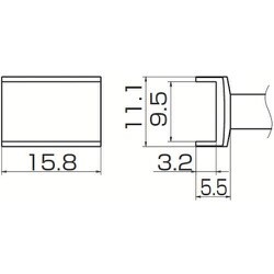 白光 こて先 トンネル 9.5mmX15.8mm T12-1004