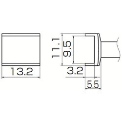 白光 こて先 トンネル 9.5mmX13.2mm T12-1005
