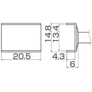 T12-1009 [白光 こて先 トンネル 13.4mmX20.5mm]