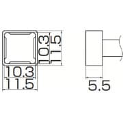T12-1202 [白光 こて先 クワッド 10.3mmX10.3mm]