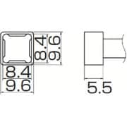 T12-1209 [白光 こて先 クワッド 8.4mmX8.4mm]
