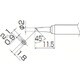T13-BCM2 [白光 こて先 2BC型 溝付 はんだメッキ 1mm]