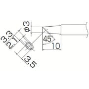 T13-BCM3 [白光 こて先 3BC型 溝付 はんだメッキ 1mm]
