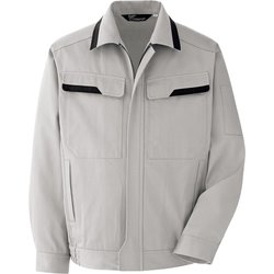 VE [ミドリ安全 ベルデクセル 帯電防止 綿100%ブルゾン シルバーグレー 4L]