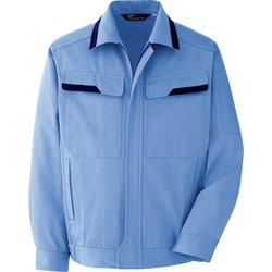 VE [ミドリ安全 ベルデクセル 帯電防止 綿100%ブルゾン ライトブルー 4L]