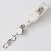 OP-1040118-002 [【東京2020オリンピックエンブレム】キーホルダー 伸縮リール付 シロ]