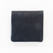 NA-612027 ポニーワックス 外小銭入れ付き 二つ折りコンパクト財布 紺