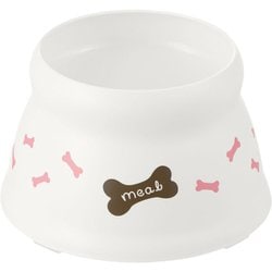 こぼれにくい脚付ドッグディッシュ Sサイズ ホワイト