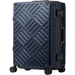 スーツケース 旅行日数目安：2～3泊 58L TSAロック搭載 PC＋ABS ボディ・ダブルキャスター  ネイビー 5510-57NV