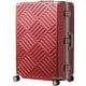 PC＋ABS ボディ・ダブルキャスター スーツケース 旅行日数目安：1週間以上 100L TSAロック搭載 レッド 5510-70RD