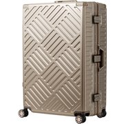 スーツケース 旅行日数目安：1週間以上 100L TSAロック搭載 PC＋ABS ボディ・ダブルキャスター シャンパンゴールド 5510-70CGD