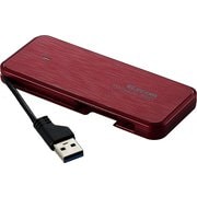 ポータブルSSD ケーブル収納型 USB3.1(Gen1)対応 480GB レッド PS4対応 ESD-EC0480GRD