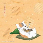 夏目友人帳 【描き下ろし】ニャンコ先生ハンドタオル(餃子) [キャラクターグッズ]