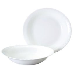 シルキーホワイト オーバルプレートセットペア 23cm 9968-23034P