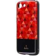 LP-19SX2HVDG [Xperia Ace 用 耐衝撃ハイブリッドケース 「PALLET AIR Katie」 モザイクレッド]