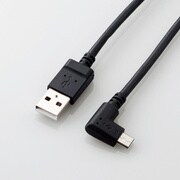 microBケーブル/右L字/2.0m/ブラック ADC-AMBLR20BK