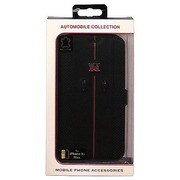 NR-P18L-B1 BK [日産 GT-R 公式 iPhone XS Max用 本革 手帳型ケース]