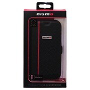NM-P18M-B3 BK [日産 nismo公式 iPhone XR用 本革 手帳型ケース]