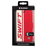AC-SZST RD [iPhone SE（第2世代）/8/7/6s/6 4.7インチ用 SUZUKI SWIFT 手帳型ケース レッド]