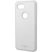 Pixel 3a White Glassty Glass Hybrid Shell Case [シェル型ハイブリッドケース]