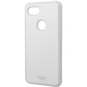 Pixel 3a XL White Glassty Glass Hybrid Shell Case [シェル型ハイブリッドケース]