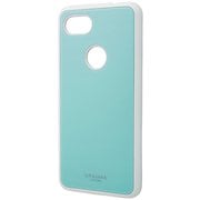 Pixel 3a XL Mint Glassty Glass Hybrid Shell Case [シェル型ハイブリッドケース]