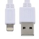 AudioComm USB Type-A to Lightningケーブル フラットタイプ 充電/転送 MFi認証 1m ホワイト IP-C10FH-W