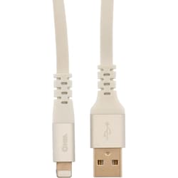 AudioComm USB Type-A to Lightningケーブル フラットタイプ 充電/転送 MFi認証 1.8m ホワイト IP-C18FH-W