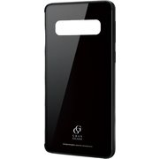 Galaxy S10用 ハイブリッドケース ガラス 背面カラー ブラック PM-GS10HVCG3BK