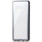Galaxy S10用 ハイブリッドケース ガラス フレームメッキ シルバー PM-GS10HVCG6SV