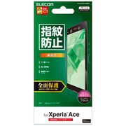 PD-XACEFLFGRBK [Xperia Ace 用 フルカバーフィルム 防指紋/光沢/ブラック]