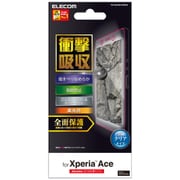 PD-XACEFLFPSRG [Xperia Ace 用 フルカバーフィルム 衝撃吸収/スムース/透明/防指紋/高光沢]