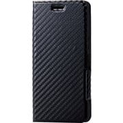 PD-XACEPLFUCB [Xperia Ace 用 ソフトレザーケース 薄型/磁石付/カーボン調(ブラック)]