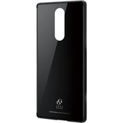 PM-X1HVCG3BK [Xperia 1 ハイブリッドケース ガラス 背面カラー ブラック]