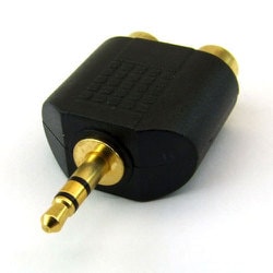 φ3.5mmステレオ→RCA（赤/白）分配アダプタ 金メッキ 35S-R2V