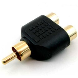 金メッキRCA分配アダプタ RCAP-RCAJ×2 R-2V