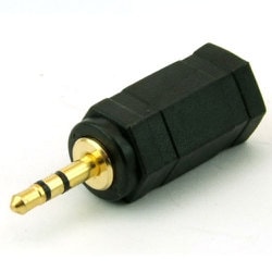 φ3.5mm ステレオ→φ2.5mm ステレオ変換アダプタ 金メッキ 35S-25S