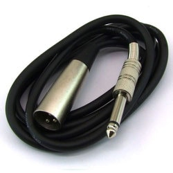 M-15MM [φ6.3mmモノラルプラグ → XLR3 11Cオスプラグ変換ケーブル 1.5m]