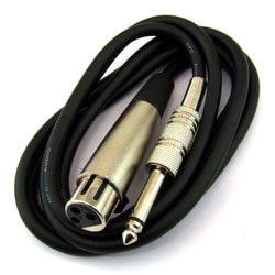 M-15MF [φ6.3mmモノラルプラグ → XLR3 11Cメスプラグ変換ケーブル 1.5m]