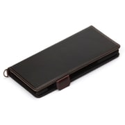 PG-XP1FP01BK [Xperia 1用 フリップカバー PUレザー ダメージ加工 ブラック]