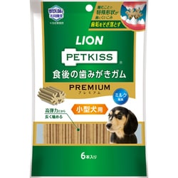 PETKISS 食後の歯みがきガム プレミアム [犬用おやつ 6本 小型犬用 ミルク風味]